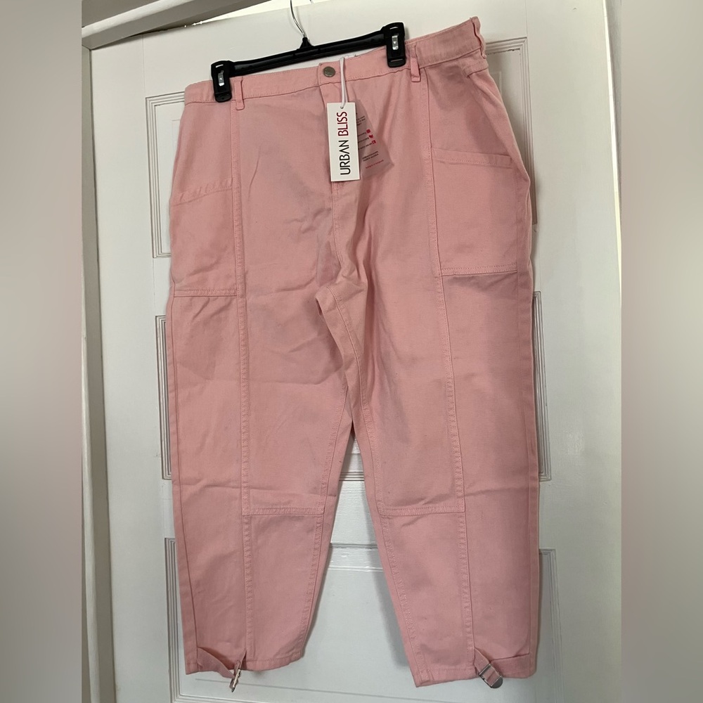 Urban Bliss seam cargo pants in pink. Size 18. NWT - Picture 3 of 5